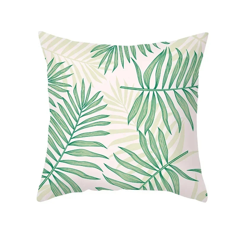 Axyaa Tropical Plant Pillowcase 45*45cm Decor for Home Office Car