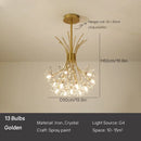 Axyaa Nordic Crystal Dandelion Chandelier for Modern Living Spaces