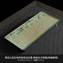 Axyaa Hand-painted Blue White Flint Red Tea Tray Japanese Cuisine Table Water Coffee Tray