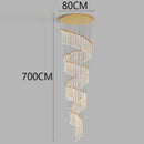 Axyaa Crystal Chandelier Stair Pendant Living Room Lighting Modern Home Decoration