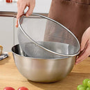 Axyaa Stainless Steel Strainer Bowl Set - Vegetable Fruit Filter Colander