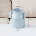 Rustic Iron Bucket Vase Holder for Home Decor by Axyaa
