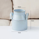 Rustic Iron Bucket Vase Holder for Home Decor by Axyaa