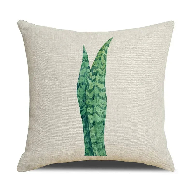 Axyaa Botanical Linen Pillowcase - Ins Style Home Decor - 45CM