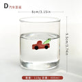 Axyaa 3D Glass Cup 400ml Cartoon Animal Christmas Theme Glass Coffee Mug