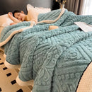 Axyaa Velvety Coral Flannel Sofa Blanket for Warmth and Cozy Comfort