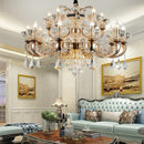 Axyaa Jade Crystal Chandelier for European Style Living Room, Bedroom, and Dining Room