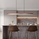 Axyaa LED Nordic Chandelier: Modern Long Hanging Lights for Dining Room, Office, Bar