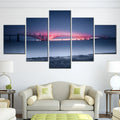 World Forth Bridge United Kingdom Canvas Wall Art Print by Axyaa