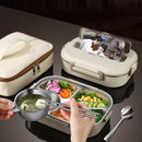 Axyaa Stainless Steel Insulated Bento Lunch Box Set with Bag - Office, School, Commercial