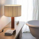 Solid Wood Minimalist Table Lamp for Bedroom Living Room by Axyaa
