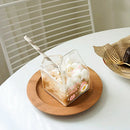 Axyaa 380ml Kawaii Milk Carton Glass Cup Strawberry Peach Theme