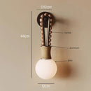 Axyaa Green & Brown Marble Wall Lamp for Living Room, Foyer, Bedside & Dining Room