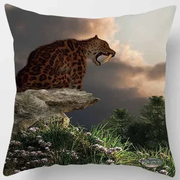 Axyaa African Lion Digital Print Pillowcase Decorative Cover