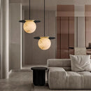 Axyaa Marble Ball Pendant Light: Nordic Modern LED Bedside Lamp & Corridor Fixture