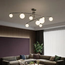 Axyaa Black LED Ceiling Chandelier for Bedroom Living Room Dining Room