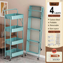 Axyaa Floor-to-Ceiling Multi-layer Service Cart for Kitchen Storage