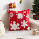 Axyaa Christmas Red Santa Claus Embroidered Cushion Cover - Home Decor