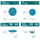 Axyaa Stoneware Tableware Set for 4/8 - Dinnerware & Bowl Combo