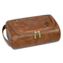 Axyaa Retro PU Leather Toiletry Bag: Unisex Travel Organizer | Men's Gift