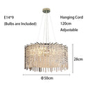 Axyaa Modern Crystal LED Chandeliers in Chrome/Gold for Elegant Decor