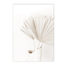 White Rose Dahlia Romantic Flower Palm Leaf Wall Art Canvas Painting Bedroom Decor Axyaa