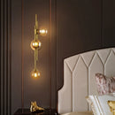 Axyaa Modern G9 Bubble Glass Wall Light with Gold Metal Sconce