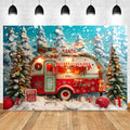 Axyaa Christmas Party Decoration Background Cloth Car & Tree Hanging Cloth
