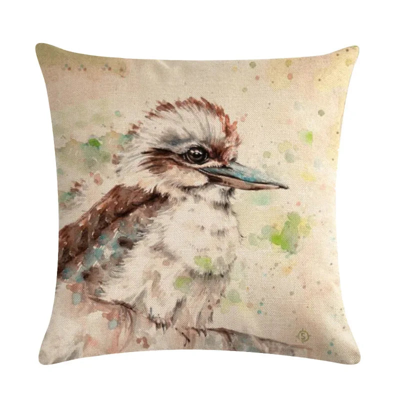 Animal Print Linen Pillowcase by Axyaa - Home Decor Cushion Cover