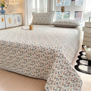 Axyaa Spring Cotton High-Temp Sand-Washed Bed Cover Single Piece, Winter Padded Bed for One