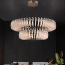 Axyaa Crystal Flower Chandelier - Minimalist Style for Living Room, Bedroom, and Hall