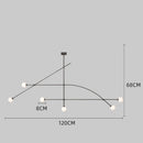 Axyaa Black Luminaire Pendant Chandelier for Modern Living Room Decor