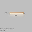 Axyaa Minimalist Wood Wall Lamp Straight Strip Design for Bedroom Bedside