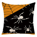 Axyaa Halloween Spider Pillowcase Black Castle Owl Thanksgiving Square Cushion Cover