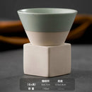 Axyaa Hand-Painted Ceramic Espresso Coffee Cup Set with Base.