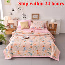 Axyaa Simple Print Fashion Single Summer Quilt Air Conditioner Quilt Single Piece
