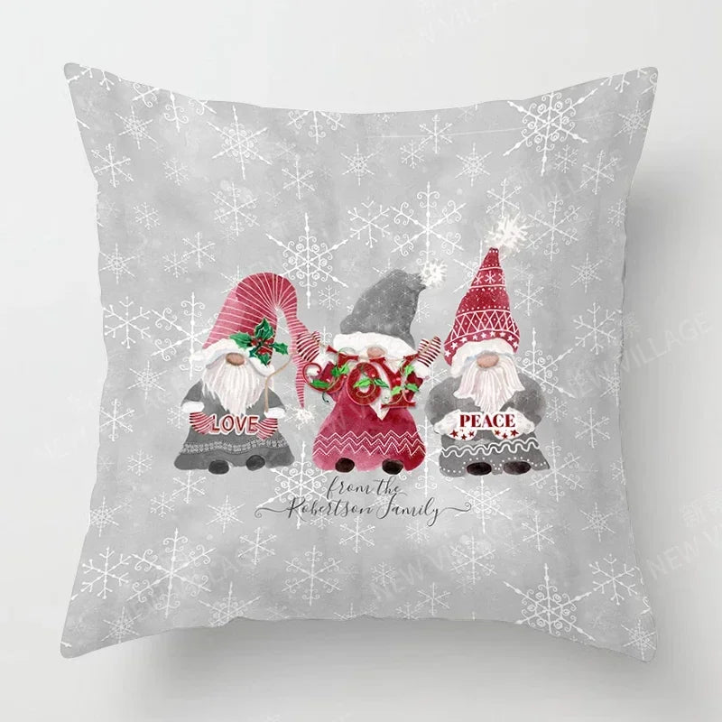 Axyaa Christmas Series Pillowcases 40x40-60x60 Home Decor Customizable for Holiday Celebrations