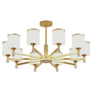 Axya Glass Chandelier LED Hanging Light for Living Room Decor