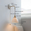 Axyaa Ceramic LED Wall Sconce with Adjustable Copper Arm - New Style