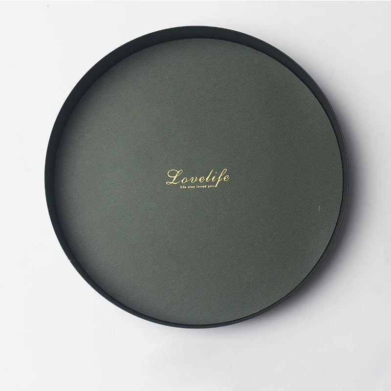 Axya Round Storage Tray for Home Decor and Jewelry Display