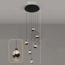 Axyaa Crystal Chandelier Stair Pendant Living Room Interior Lighting