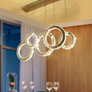 Modern Luxury Crystals LED Pendant Chandelier by Axyaa