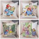 Axyaa Cartoon Bear Cushion Cover - Cute Animal Pillowcase for Sofa and Children's Room
