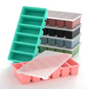 Axyaa Silicone Ice Stick Mold with Lid - BPA-Free Long Ice Cube Tray for Whiskey & Juice