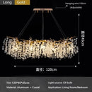 Axyaa Luxe Crystal Ceiling Chandelier for Living Room - Large LED Lighting