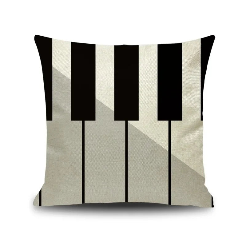 Axyaa Piano Key Notes Pillowcase - Home/Office Sofa Decor