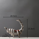 Axyaa Scorpion Ceramic Vase with Artificial Flowers - Modern Desk Decoration