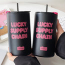 Axyaa 600ml Cute Insulated Thermal Tumbler Straw Cup - Stainless Steel