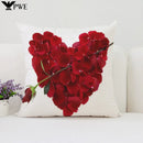 Axyaa Rose Print Pillow Cover - Romantic Home Decor & Gift