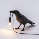 Axya Resin Crow Light: Table Lamp for Home Decor Living Room Bedroom Nightstand